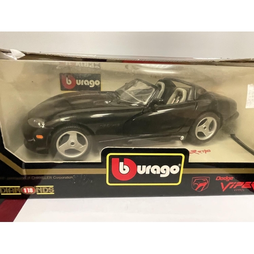 677 - A BOXED BBURAGO DODGE VIPER RT/10 CAR (1992)