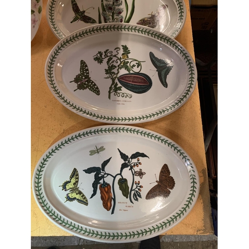 348 - FIVE PORTMEIRION 'THE BOTANIC GARDEN' OVAL PLATES