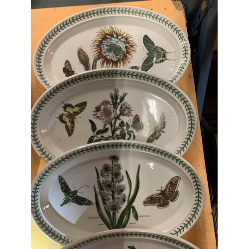 348 - FIVE PORTMEIRION 'THE BOTANIC GARDEN' OVAL PLATES