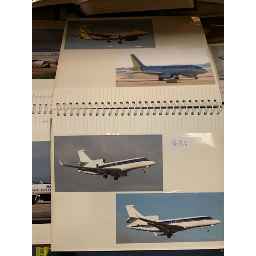 369A - FIVE ALBUMS OF PROFESSIONAL AIRCRAFT PHOTOGRAPHS TO INCLUDE INDEXES