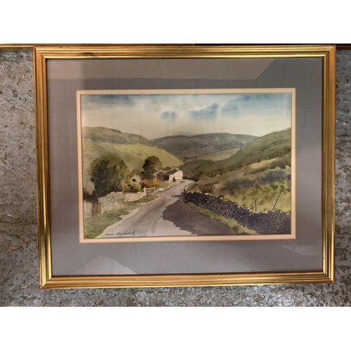 404 - THREE SIGNED SAM CHADWICK GILT FRAMED PRINTS