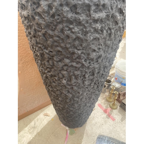 1273A - A LARGE DECORATIVE CERAMIC PLANTER IN A VOLCANIC ROCK STYLE (H:120CM)