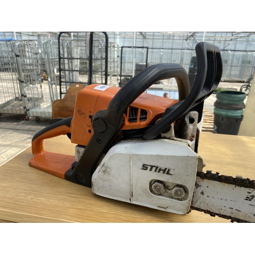 1697 - A STHIL MS230 CHAINSAW BELIEVED WORKING BUT NO WARRANTY