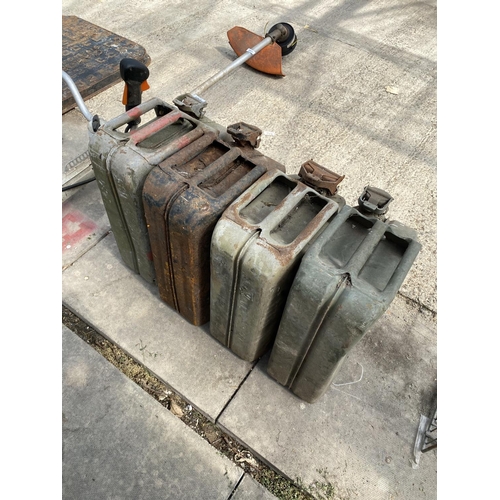 1701 - A GROUP OF FOUR VINTAGE JERRY CANS