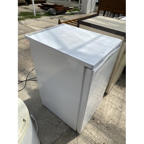 1742 - A WHITE WHIRLPOOL UNDER COUNTER FRIDGE BELIEVED IN WORKING ORDER BUT NO WARRANTY