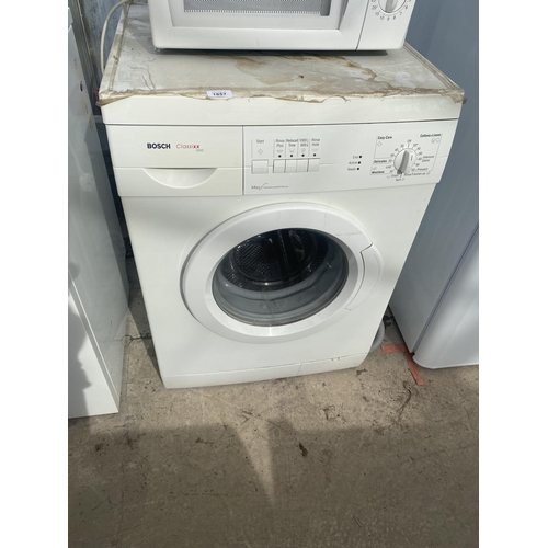 1857 - A BOSCH CLASSIXX 1000 WASHING MACHINE BELIEVED IN WORKING ORDER BUT NO WARRANTY