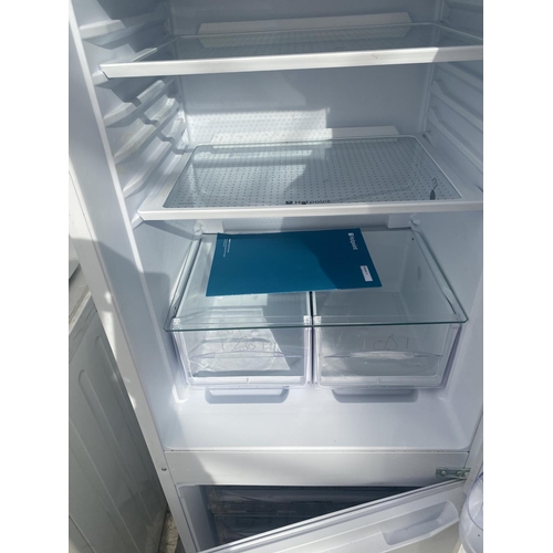 1859 - A WHITE HOTPOINT UPRIGHT FRIDGE FREEZER BELIEVED IN WORKING ORDER BUT NO WARRANTY