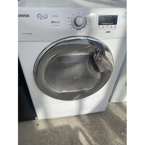 1868 - A WHITE HOOVER CONDENSOR DRYER, PAT TEST, FUNCTION TEST AND SANITIZED BUT NO WARRANTY GIVEN