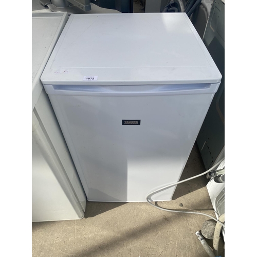 1872 - A WHITE ZANUSSI UNDER COUNTER FRIDGE BELIEVED IN WORKING ORDER BUT NO WARRANTY