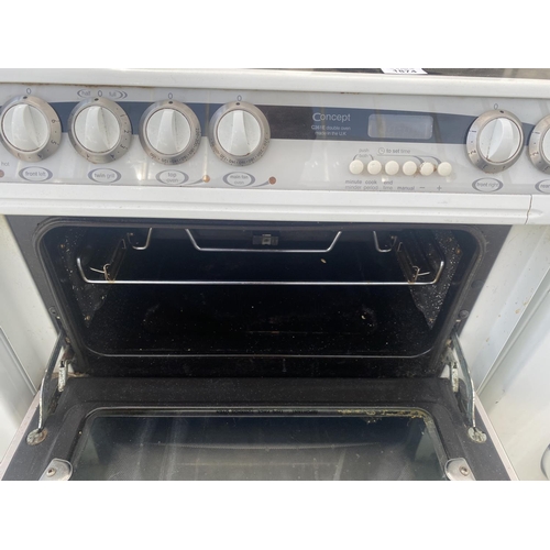 1874 - A WHITE CONCEPT ELECTRIC OVEN AND HOB BELIEVED IN WORKING ORDER BUT NO WARRANTY