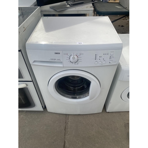 1875 - A WHITE ZANUSSI 7KG WASHING MACHINE, PAT TEST, FUNCTION TEST AND SANITIZED BUT NO WARRANTY GIVEN