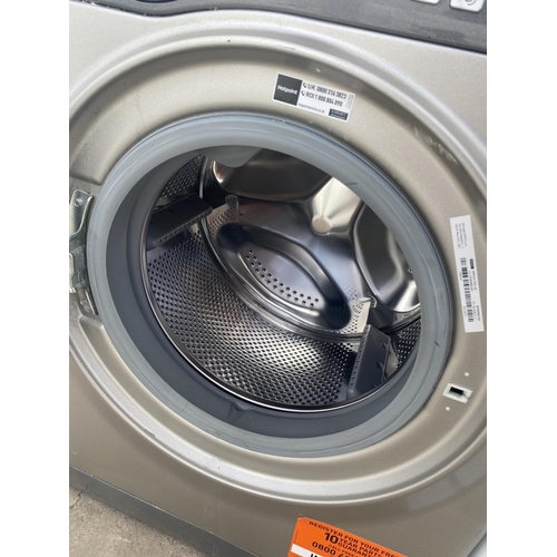 1883 - A GRAPHITE HOTPOINT 7KG A++ WASHING MACHINE, PAT TEST, FUNCTION TEST AND SANITIZED BUT NO WARRANTY G... 