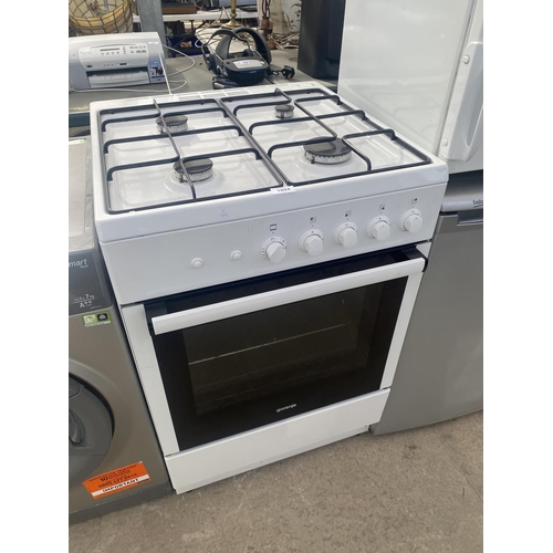 1884 - A WHITE GORENJE GAS COOKER, PAT TEST, FUNCTION TEST AND SANITIZED BUT NO WARRANTY GIVEN