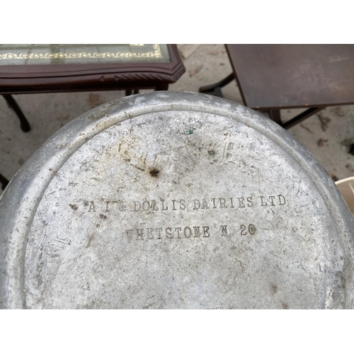 1486 - AN A I & DOLLIS DAIRIES LIMITED MILK CHURN WITH LID