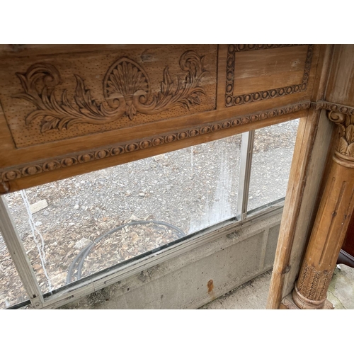 2018 - A VICTORIAN STYLE FIRE SURROUND WITH TURNED AND FLUTED CORINTHIAN COLUMNS, 59