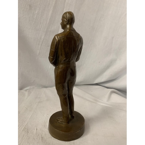 63 - A BRONZE FIGURE IN THE FORM OF ADOLF HITLER H: 27CM