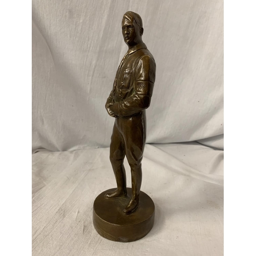 63 - A BRONZE FIGURE IN THE FORM OF ADOLF HITLER H: 27CM