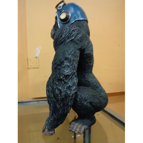 284 - A RESIN GORILLA FIGURINE H:33