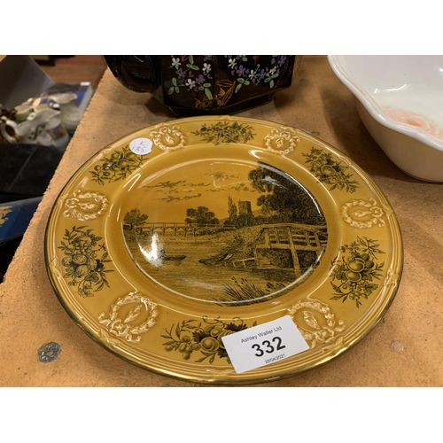 332 - A VARIETY OF VINTAGE CERAMICS