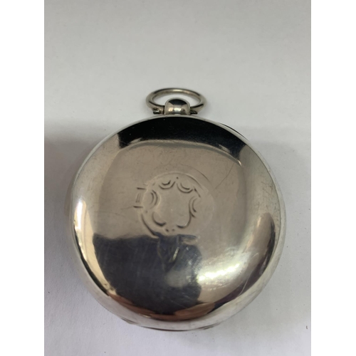 519 - A HALLMARKED BIRMINGHAM 1898 SILVER POCKET WATCH