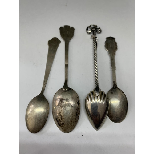 525 - FOUR SILVER SPOONS GROSS WEIGHT 26g