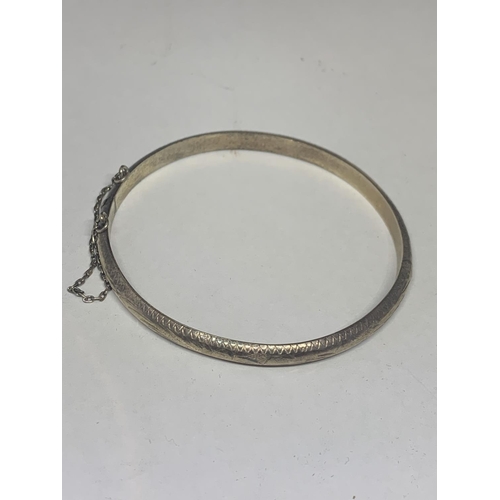 531 - TWO SILVER BANGLES WITH PRESENTATION BOX