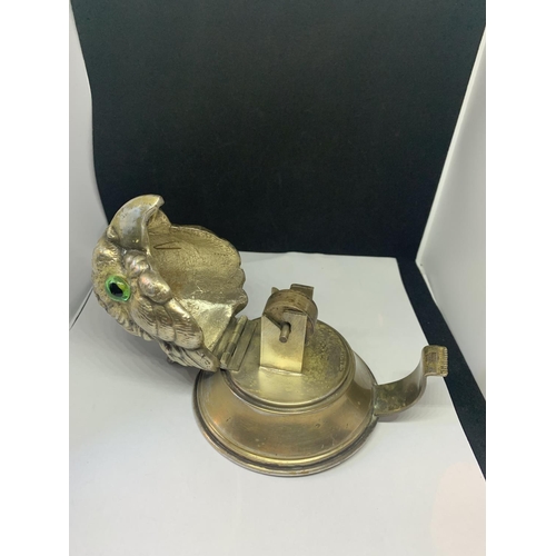 545 - A SILVER PLATED COCKATEIL HEAD TAPE DISPENSER