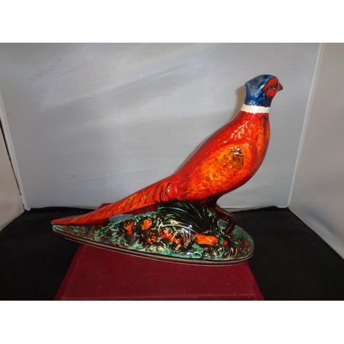 701 - A VERY LARGE ANITA HARRIS PHEASANT HANDPAINTED AND SIGNED IN GOLD