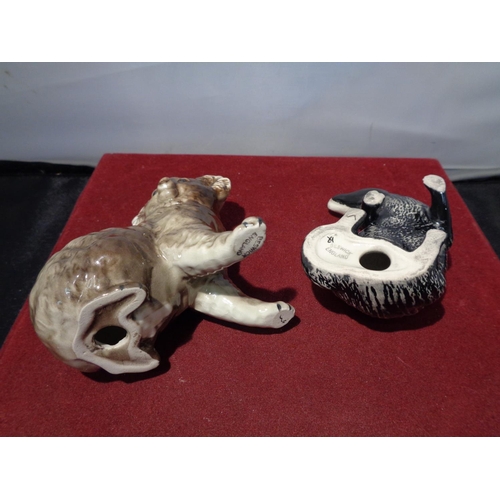 720 - FIVE BESWICK ITEMS TO INCLUDE POODLES, KOALA BEAR, LABRADOR AND A BADGER