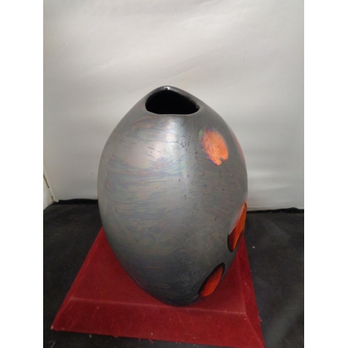 751 - A LARGE POOLE POTTERY GALAXY WARE POCKET VASE WITH LIVE GLAZE