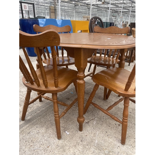 2525 - A MODERN CICULAR DROP-LEAF DINING TABLE W:40