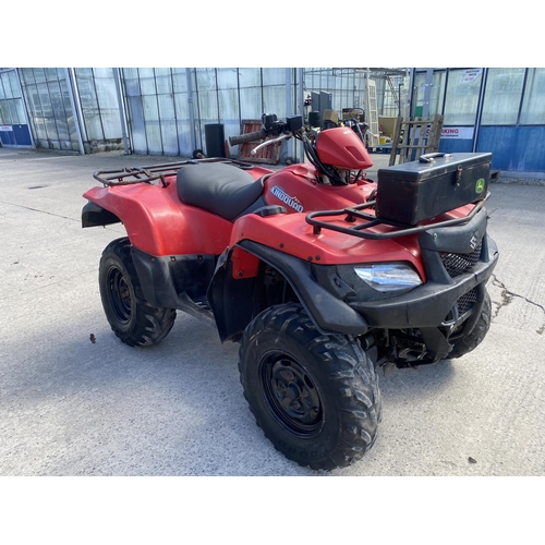 109 - A 2014 SUZUKI KING QUAD, 500 CC WITH POWER STEERING  - SEE VIDEO OF VEHICLE STARTING AND RUNNING AT ... 