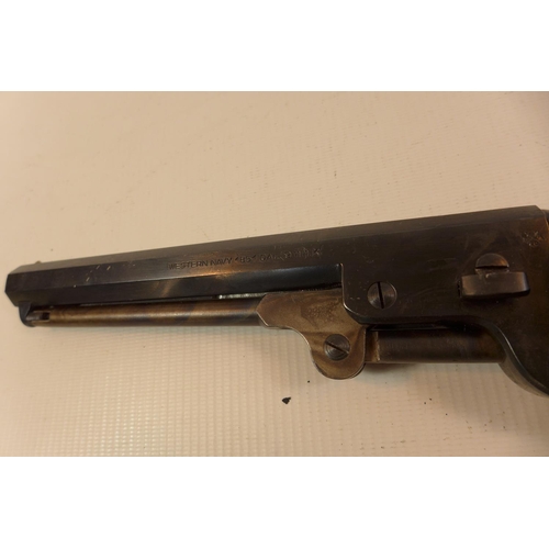 312 - A DEACTIVATED PIETTA 9MM NAVY COLT REVOLVER 18.5CM BARREL TOGETHER WITH AN EU DEACTIVATION CERTIFICA... 