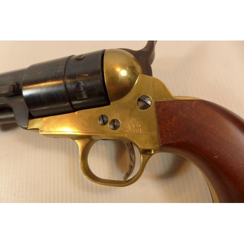 312 - A DEACTIVATED PIETTA 9MM NAVY COLT REVOLVER 18.5CM BARREL TOGETHER WITH AN EU DEACTIVATION CERTIFICA... 