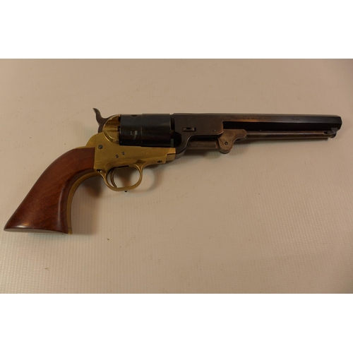 312 - A DEACTIVATED PIETTA 9MM NAVY COLT REVOLVER 18.5CM BARREL TOGETHER WITH AN EU DEACTIVATION CERTIFICA... 