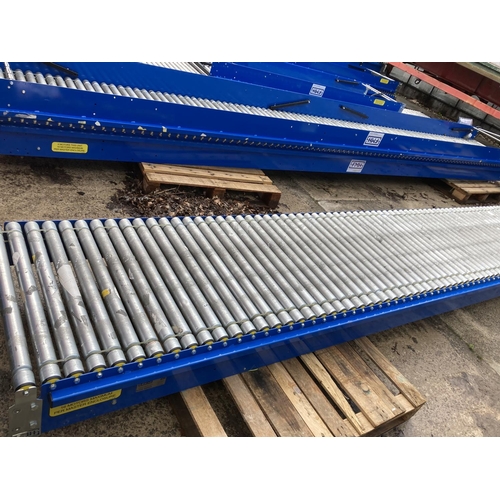 211 - THREE ROLLING CONVEYORS TOTAL OF 60' NO VAT