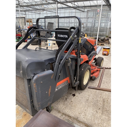 217 - KUBOTA G21 DIESEL RIDE ON MOWER WITH POWER STEERING