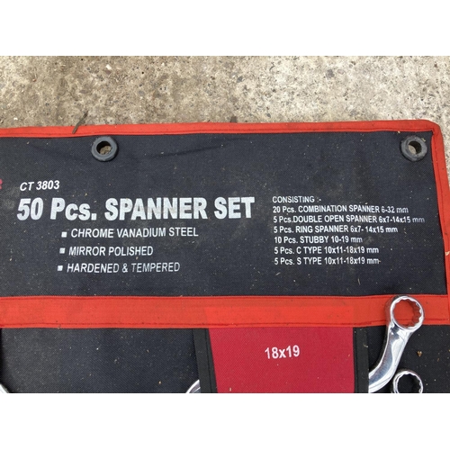 280 - A NEILSEN 50 PIECE SPANNER SET +VAT