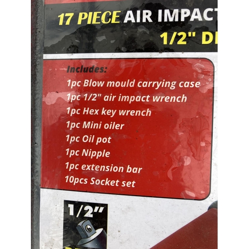 282 - A NEILSEN 17 PIECE AIR IMPACT WRENCH KIT 1/2