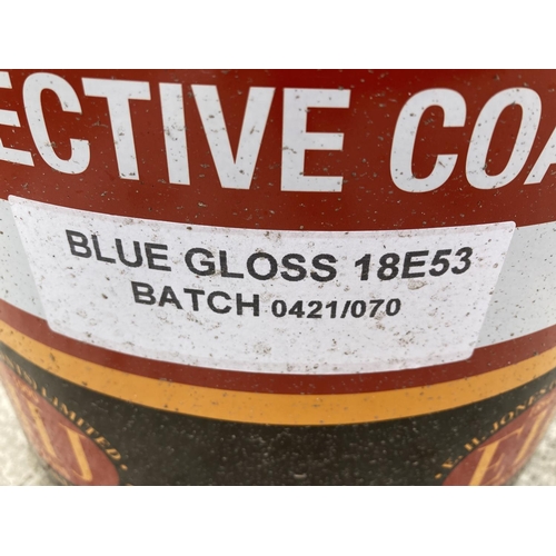 304 - A 20L DRUM OF STANLEY PROTECTIVE COATING BLUE GLOSS PAINT +VAT