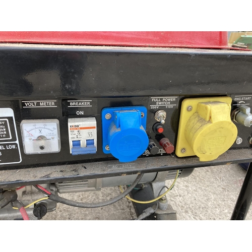 312 - A D&J POWER & CO FUEL GENERATOR 230/115V WITH OPERATION MANUAL NO VAT