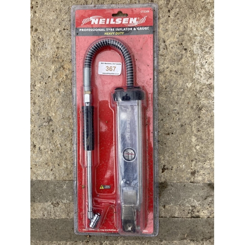 367 - A NEILSEN PROFESSIONAL TYRE INFLATOR AND GAUGE + VAT