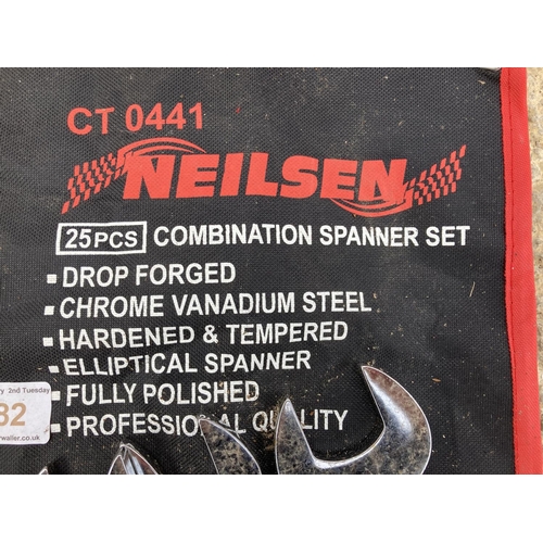 382 - A NEILSEN 25 PIECE COMBINATION SPANNER SET +VAT