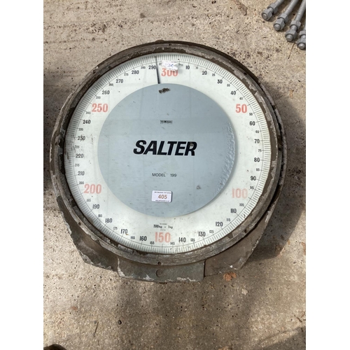 405 - A VINTAGE SALTER SCALE WEIGHT FACE +VAT