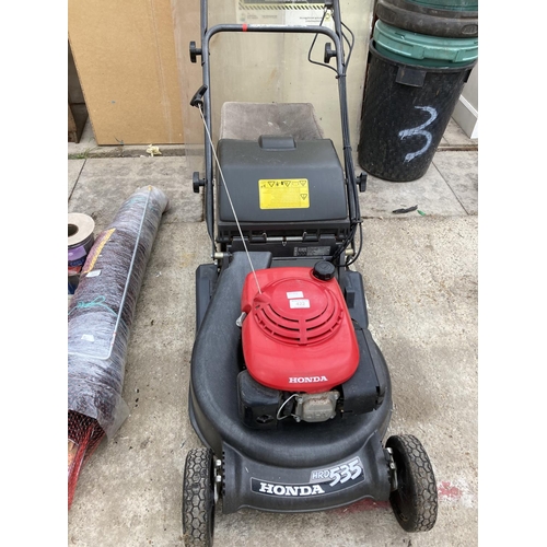 422 - HONDA HRD 535PETROL MOWER  NO VAT