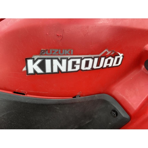 109 - A 2014 SUZUKI KING QUAD, 500 CC WITH POWER STEERING  - SEE VIDEO OF VEHICLE STARTING AND RUNNING AT ... 