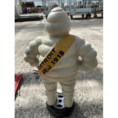 277 - A CAST METAL MICHELIN MAN FIGURE +VAT