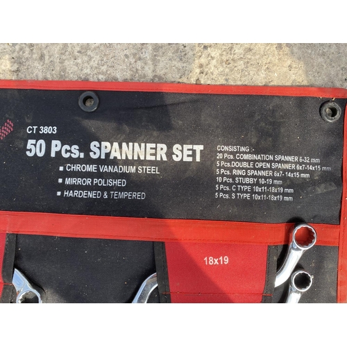 280 - A NEILSEN 50 PIECE SPANNER SET +VAT