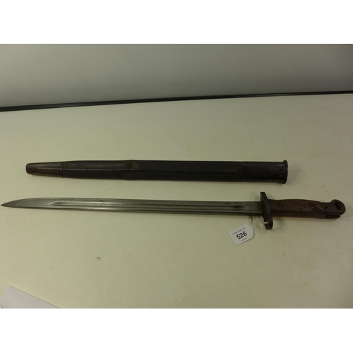 526 - A 1907 PATTERN BAYONET, 43CM BLADE