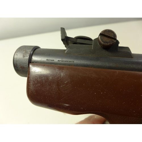 527 - AN ORIGINAL .22 CALIBRE AIR PISTOL, 18CM BARREL